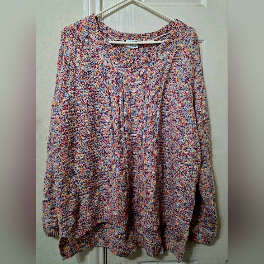 Time and Tru Multicolor Knit Sweater Sz XXXL (22)